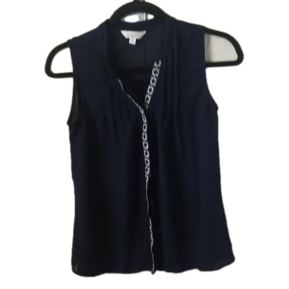 Charming Charlie Tops - CHARMING CHARLIE  size Sm. Navy Blouse/top sheer